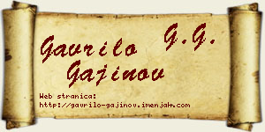 Gavrilo Gajinov vizit kartica